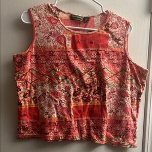 Multicolored Y2K Beaded Patchwork Tank